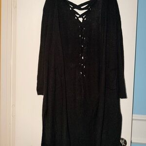 No Boundaries Black Sweater Cardigan